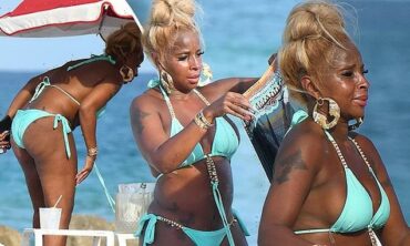 Mary J Blige Shows Her Curves Wearing Bejeweled Bikini In Miami