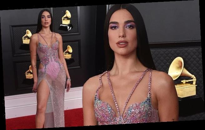 Dua Lipa Flaunts Her Figure Very Racy Dress At The Grammy Awards Big